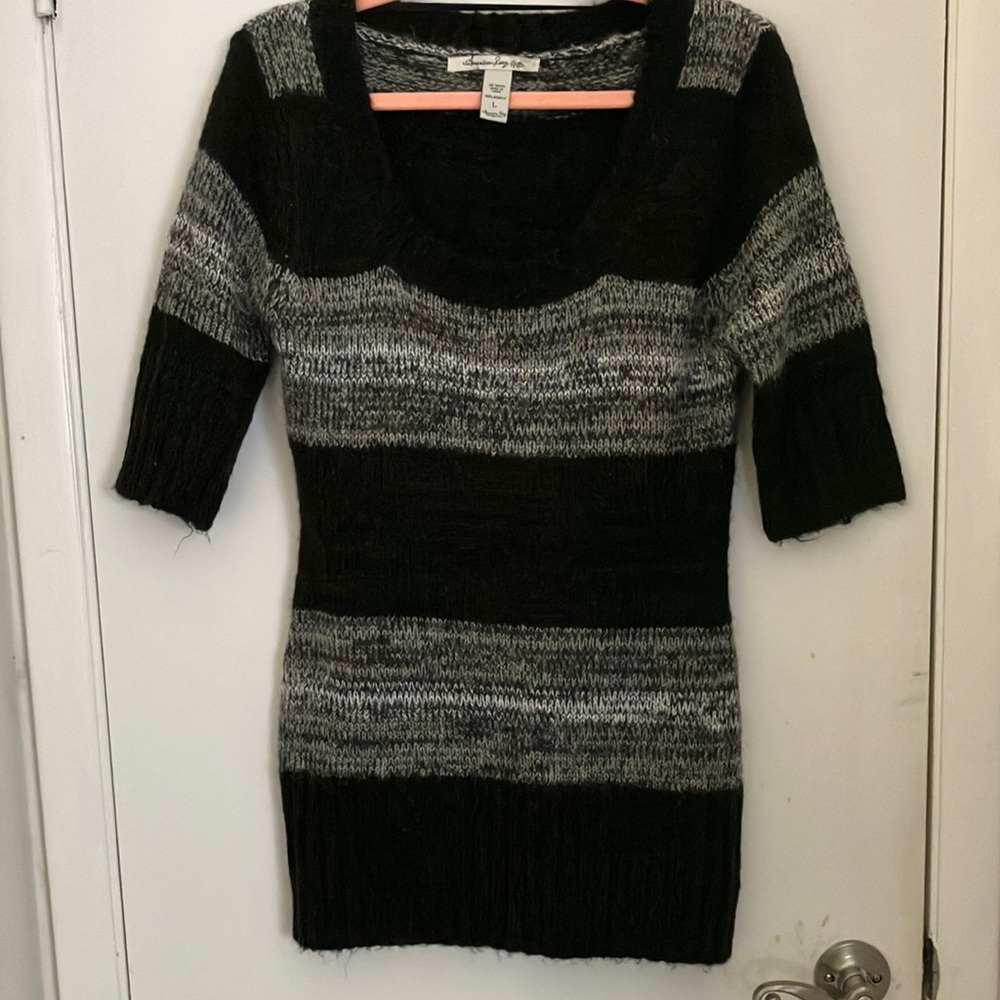American Rag Cie sweater,L, black/gray